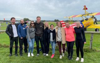 Skydivers and Wing Walkers jump and fly to raise £13,000 for the Neurosurgical Department at St. George’s Hospital, Atkinson Morley Wing