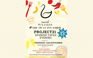 Project21forLife Fundraising Evening at the Swan Gastro Pub in Esher. 12th September